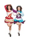 Irish dancers in hard shoes dancing Royalty Free Stock Photo