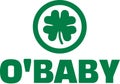 Irish design - O`Baby with four-leaf shamrock