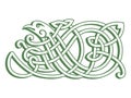 Irish design in vintage, retro style. The bird in the Celtic style with ethnic ornaments.