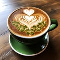 Irish Elegance in a Cup: Shamrock-Crowned Cappuccino for St. Patrick\'s