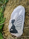 Irish fairy painted on a stone