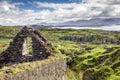 Irish Farmhouse Ruin on Kenmare Bay Royalty Free Stock Photo