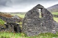 Irish Farmhouse Ruin on Mountain Royalty Free Stock Photo