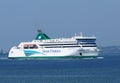 Irish Ferries\' freshly commissioned Oscar Wilde steams into Pembroke Dock Royalty Free Stock Photo