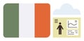 Irish flag and data report concept with cloud storage highlighting analysis and digital information Royalty Free Stock Photo