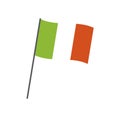 Irish flag , flat vector icon. Vector illustration Royalty Free Stock Photo