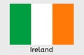 Irish flag icon, Ireland country flag vector illustration Royalty Free Stock Photo