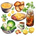 Irish food watercolor