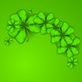 Irish four leaf lucky clovers background Royalty Free Stock Photo
