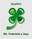 Irish four leaf lucky clovers background for Happy St. Patrick s Day. Royalty Free Stock Photo