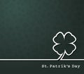 Irish four leaf lucky clovers background Royalty Free Stock Photo