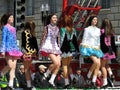 Irish Girls Dancing on Saint Patrick`s Day