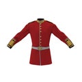 Irish Guard Sergeant Tunic and Belt on white. 3D illustration