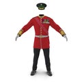 Irish Guard Sergeant Uniform on white. 3D illustration