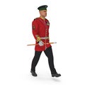 Irish Guard Sergeant on white. 3D illustration