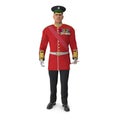 Irish Guard Sergeant on white. Front view. 3D illustration