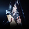 Irish harp player. Musician harpist