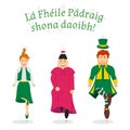 Irish jig, illustration for Saint Patrick's Day