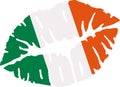 Irish Kiss in colors of the ireland flag Royalty Free Stock Photo