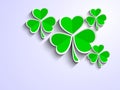 Irish leaves shamrocks background