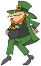 Irish leprechaun dancing a jig