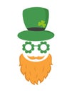 Irish leprechaun icon. Saint Patrick`s Day concept