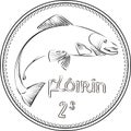 Irish money Pre-decimal silver Florin coin