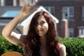 Lisa Hannigan performing a private session on a rooftop in New York