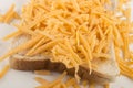 Irish red cheddar grated cheese with reduced fat