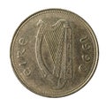 1 irish pound coin 1990 reverse Royalty Free Stock Photo