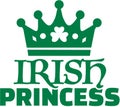 Irish princess with green shamrock crown