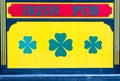 Irish Pub Sign in Yellow with Clover Royalty Free Stock Photo