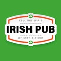 Irish Pub vintage sign logo