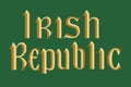 Glossy glass Flag Irish Republic