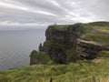 Scenic view Irish landmark Cliffs of Moher, Wild Atlantic way