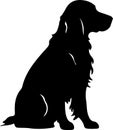 Irish setter Black Silhouette Generative Ai