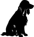 Irish setter Black Silhouette Generative Ai