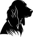 Irish Setter Black Silhouette Generative Ai