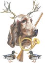 Irish Setter, hunter dogs card designs, editable logo, you can enter your logo or text