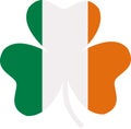 Irish shamrock with colors of the ireland flag Royalty Free Stock Photo