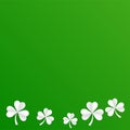 Irish shamrock leaves background for Happy St. Patrick`s Day. EPS 10. Ecology concept. Royalty Free Stock Photo