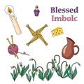 Irish spring pagan holiday Imbolc symbols