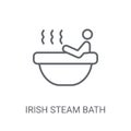 Irish steam bath icon. Trendy Irish steam bath logo concept on w