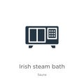 Irish steam bath icon vector. Trendy flat irish steam bath icon from sauna collection isolated on white background. Vector