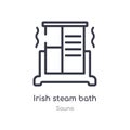 irish steam bath outline icon. isolated line vector illustration from sauna collection. editable thin stroke irish steam bath icon