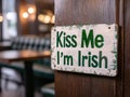 irish themed sign with humorous message