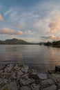 Irish Twilight Sunset over Lough Leane on the Ring of Kerry in Killarney Ireland Royalty Free Stock Photo