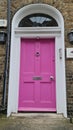 Irish unique colourful doors. Symbol of Dublin,Ireland