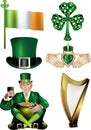 Irish Vector Illustrations Royalty Free Stock Photo