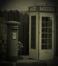 Irish vintage postbox / telephone box Royalty Free Stock Photo